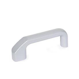 GN 559 Jaladera para gabinete / puerta de aluminio, con agujeros pasantes roscados o avellanados Tipo: A - Tipo cerrado<br />Acabado: SR - Plateado, RAL 9006, acabado texturizado