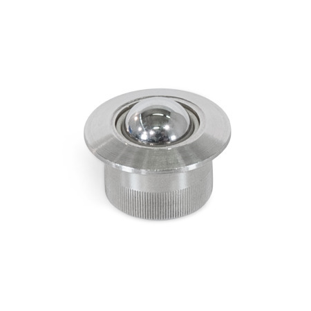 GN 509.10 Stainless Steel Ball Transfer Units, with Flange, with Friction Bearing 