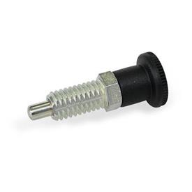 GN 8017 Zinc Die-Cast Indexing Plungers, Lock-Out and Non Lock-Out Type: B - Non lock-out, without lock nut