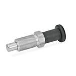 Stainless Steel Indexing Plungers, Lock-Out and Non Lock-Out, with Extended Height Knob