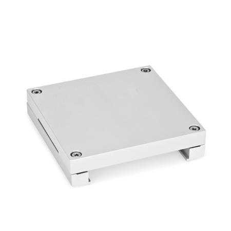 GN 900.4 Aluminum Mounting Plates, for Adjustable Slide Units GN 900 Type: A - Without mounting holes