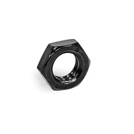 ISO 4035 Écrous minces à 6 pans en acier Finition: BT - Finition noircie