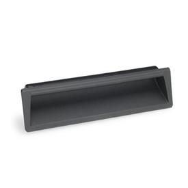 EN 731.1 Technopolymer Plastic Gripping Trays, Clip-In Type Color: SG - Black-gray, RAL 7021, matte finish