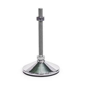 GN 17 Stainless Steel AISI 304 Leveling Feet, FDA Compliant Version (Stud): SK - With nut, external hex at the bottom
