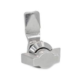 GN 115 Stainless Steel AISI 316 Cam Latches, with Stainless Steel Operating Elements Type: SKN - With wing knob