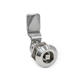 GN 515 Stainless Steel Cam Latches, with Extended Housing, Operation with Socket Keys Type: VK7 - With square spindle