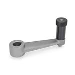 Cast Iron Indexing Crank Handles, with Knurled Handle, with Plain Through Bore or Through Bore with Keyway