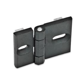GN 161 Charnières en zinc moulé sous pression, pour profilés aluminium 