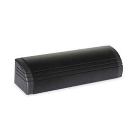 GN 430 Aluminum Ledge Handles, Plastic End Caps Finish: SW - Black, RAL 9005, textured finish