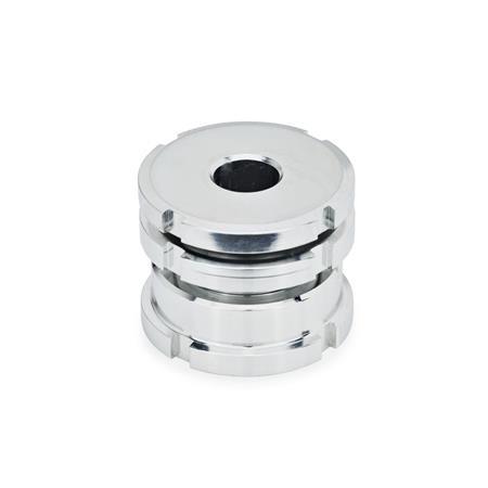 80mm Base Diameter Metric Size 150mm Thread Length Without Nut Zinc Plated and Blue Passivated Finish M16 x 2.0 Thread Size J.W Winco 16N150P07/A Series GN 340.1 Steel Leveling Mount with Lag Bolt Lug Rubber Pad Inlay