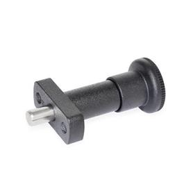 GN 817.1 Zinc Die-Cast Indexing Plungers, Lock-Out and Non Lock-Out, with Top Mount Flange Type: B - Non lock-out