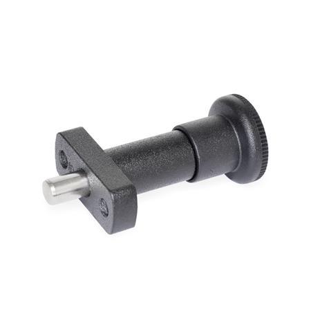 GN 817.1 Zinc Die-Cast Indexing Plungers, Lock-Out and Non Lock-Out, with Top Mount Flange Type: B - Non lock-out