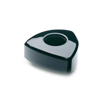 Triangular Knobs EN 5341: Plastic, with Tapped or Square Through Insert