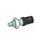GN 816 Steel Locking Indexing Plungers, Plunger Pin Protruded in Normal Position Type: BK - Operation with key, black sleeve, with lock nut