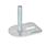 GN 42 Steel Leveling Feet, Tapped Socket or Threaded Stud Type, with Slotted Mounting Hole, Rectangular Shape Type (Base): E0 - Without rubber pad, with 1 slotted hole
Version (Stud / Socket): U - Without nut, internal hex at the top, wrench flat at the bottom