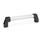 GN 667.2 Aluminum / Stainless Steel Tubular Grip Handles, End Pieces Plastic, Mounting from the Back Finish: EL - Anodized finish, natural color
