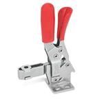 Stainless Steel Vertical Acting Toggle Clamps, with Safety Hook, with Horizontal Mounting Base