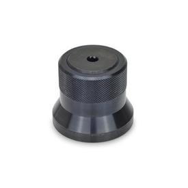 GN 200 Steel Indexing Mechanisms Type: A - Knob, blackened finish, without scale