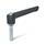 WN 300.2 Manettes indexables en plastique, type goujon fileté, avec composants en acier zingué Couleur: SW - Noir, RAL 9005, finition texturée
