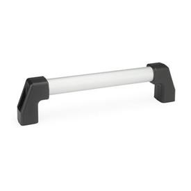 GN 667.2 Aluminum or Stainless Steel Tubular Grip Handles, with Tapped Inserts Finish: EL - Anodized finish, natural color