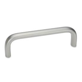 GN 565.5 Stainless Steel Cabinet U- Handles, with Tapped or Counterbored Through Holes Type: A - Mounting from the back (tapped blind hole)<br />Finish: GS - Matte shot-blasted finish