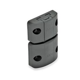 EN 449 Technopolymer Plastic Snap Door Latches Type: A - Snap latch without hook, without finger handle<br />Color: SW - Black, matte finish