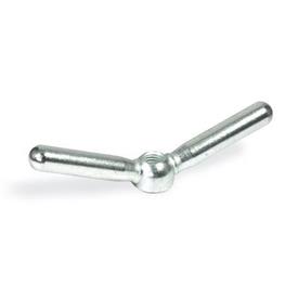 GN 99.7 Steel Double Arm Clamp Nuts, Tapped Type 