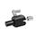 GN 487 Aluminum Swivel Ball Joint Mounting Clamps Type: 
Coding: I - Ball element with internal thread
Identification no.: 1 - Clamping with adjustable lever
Finish: ES - Anodized finish, black