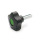 EN 5337.2 Plastic Five-Lobed Knobs, with Steel Threaded Stud Color of the cover cap: DGN - Green, RAL 6017, matte finish