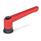 GN 300.4 Zinc Die-Cast Adjustable Levers, with Increased Clamping Force, Tapped Type, with Steel Components Color: RS - Red, RAL 3000, textured finish