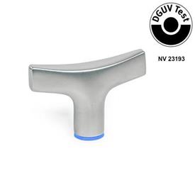 GN 5064 Stainless Steel T-Handles, with Tapped Hole, Hygienic Design Finish: MT - Matte finish (Ra < 0.8 µm)<br />Sealing ring material: E - EPDM