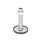 GN 41 Pieds de machine en pouces en inox, à goujon fileté ou taraudé en pouces Type (base): D1 - Caoutchouc clipsé, noir
Version (Goujon/Douille): UK - Avec écrou hexagonal interne en haut, réglage par clé plate en bas