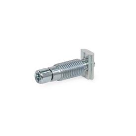 GN 23b Steel Automatic Connectors, for Aluminum Profiles (b-Modular System), Right-Angled Connection Size: 10S