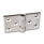 GN 237.3 Stainless Steel AISI 316 Heavy Duty Hinges, with Extended Hinge Leaf Type: A - With bores for countersunk screws
Finish: GS - Matte shot-blasted finish
Scharnierflügel: l3 = l4