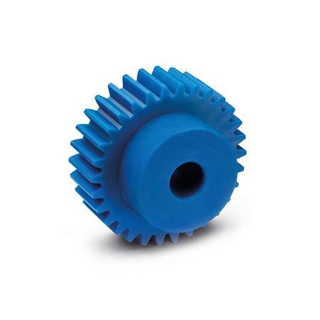 Spur Gears EN 7802: Plastic, Pressure Angle 20°, Module 1.5