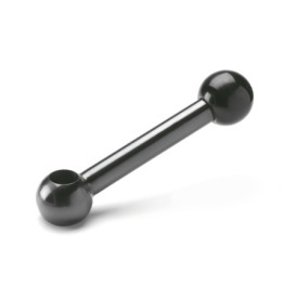 DIN 6337 Steel Ball Levers, Tapped or Plain Bore Type Type: L - Angled lever with plain bore