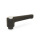 WN 304 Plastic Straight Adjustable Levers with Push Button, Tapped or Plain Bore Type, with Steel Components Lever color: SW - Black, RAL 9005, textured finish
Push button color: G - Gray, RAL 7035