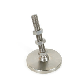  LP 100.1 Stainless Steel Anti-Vibration Leveling Mounts, Threaded Stud Type, Low Profile Type: A - Without pad