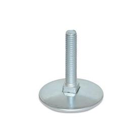 SN 974 Steel Rattle Mounts, Fixed Threaded Stud Type, with Optional Slot 