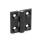 GN 237 Zinc Die-Cast Hinges, Vertically Extended Material: ZD - Zinc die-cast
Type: A - 2x3 Bores for countersunk screws
Finish: SW - Black, RAL 9005, textured finish