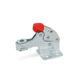 GN 820.6 Steel / Stainless Steel Horizontal Acting Toggle Clamps, Operating Lever with T-Handle Type: M - Without lock mechanism, with two flanged washers<br />Material: ST - Steel