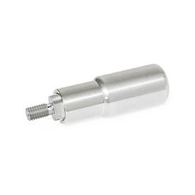 GN 798.4 Stainless Steel Stepped Cylindrical Revolving Handles, Mounting from the Operator's Side Material: NI - Stainless steel