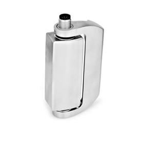 GN 139.5 Charnières inox, avec contacteur de sécurité et connecteur Type: A - Connecteur en haut