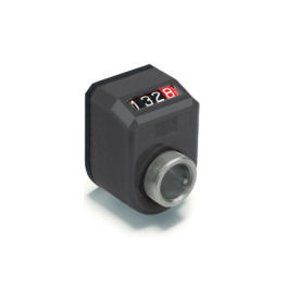 EN 954.2 Plastic Digital Position Indicators, 4 Digit Display, Stainless Steel Shaft Receptacle, Mechanical Counter Installation (front view): AN - On the chamfer, above<br />Color: SG - Black-gray, RAL 7021, shiny finish