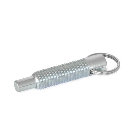  PRP Steel Hand Retractable Spring Plungers, Lock-Out, with Pull Ring 