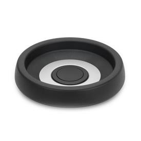 EN 524 Technopolymer Plastic, Solid Disk Handwheels, with or without Revolving Handle Type: A - Without handle