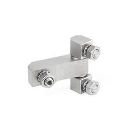 GN 129.2 Stainless Steel Hinges, Consisting of Three Parts Material: A4 - Stainless steel