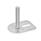 GN 43 Metric Thread, Stainless Steel Leveling Feet, Tapped Socket or Threaded Stud Type, with Slotted Mounting Hole, Rectangular Shape Type (Base): E0 - Without rubber pad, with 1 slotted hole
Version (Stud / Socket): T - Without nut, wrench flat at the bottom