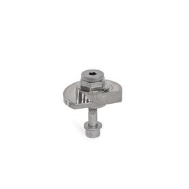 GN 918.6 Stainless Steel Clamping Cam Units, Upward Clamping, Screw from the Back Type: SKB - With hex<br />Clamping direction: L - By counter-clockwise rotation