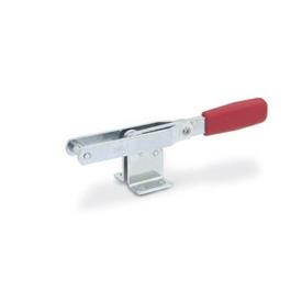 GN 850 Steel Latch Type Toggle Clamps, with Horizontal Mounting Base Type: T - With draw axle